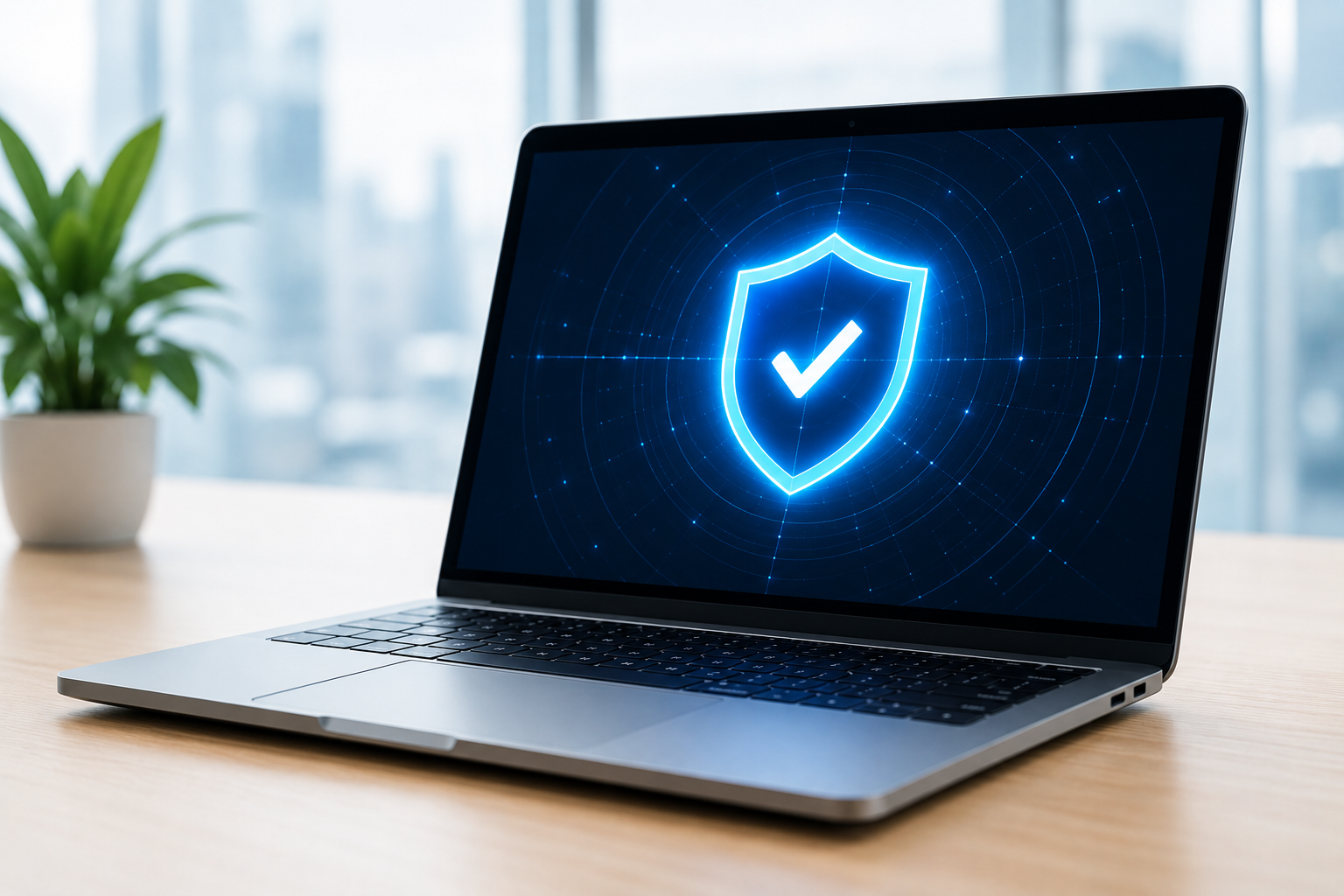 Laptop with security shield
